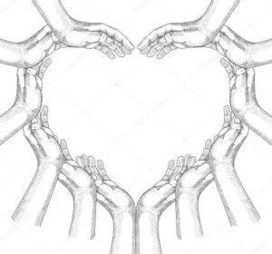 Hands in the shape of a heart